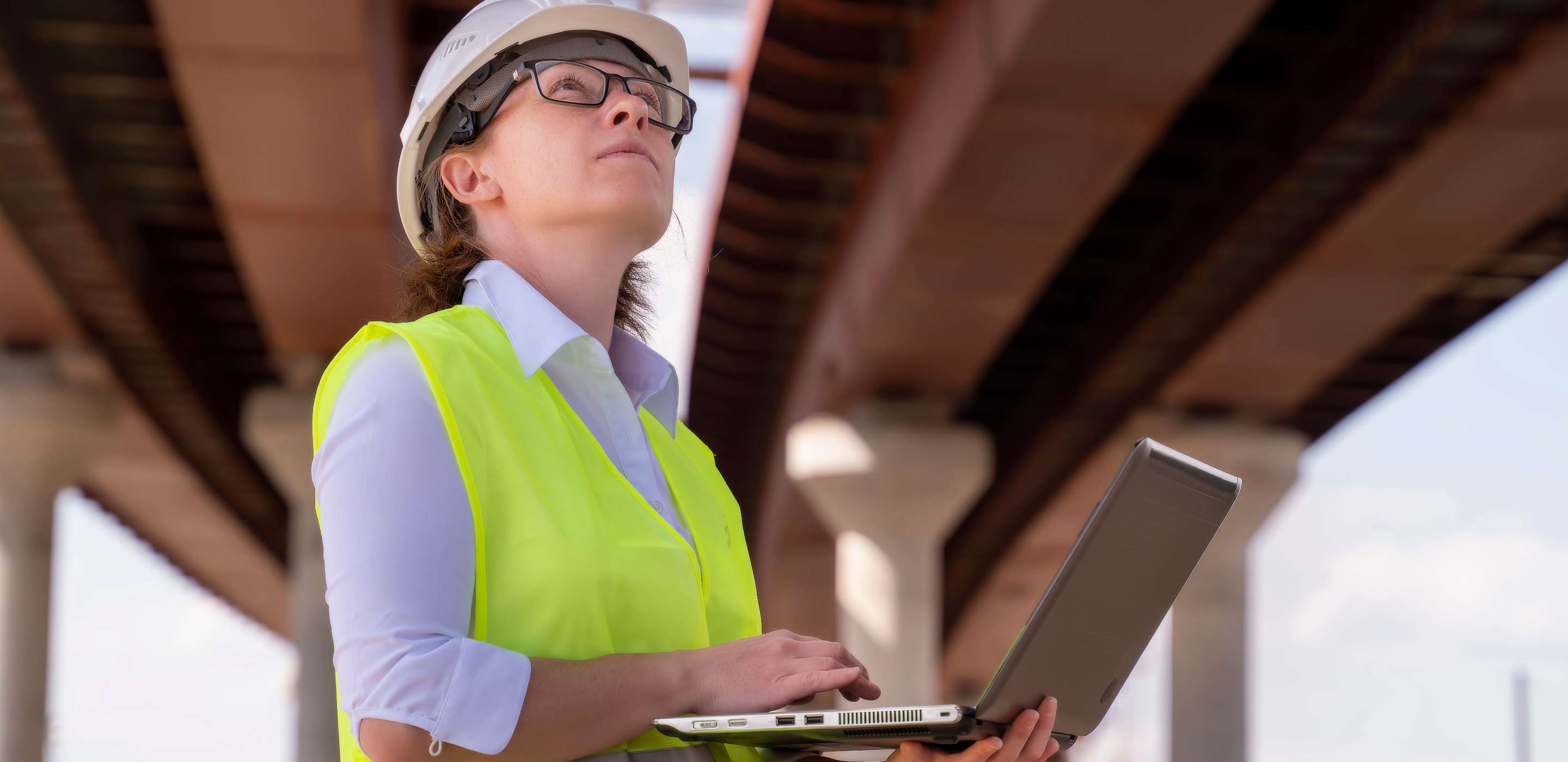 a person in a hi-vis jacket