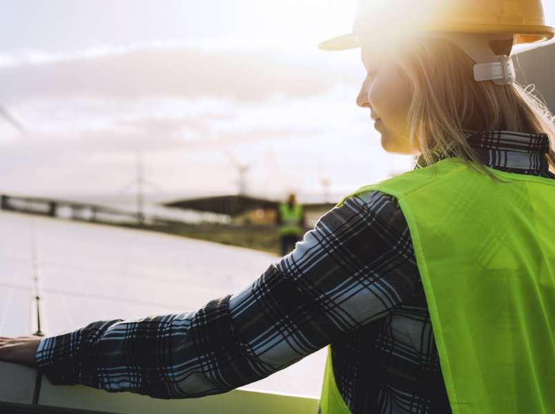 a person in a hi vis jacket